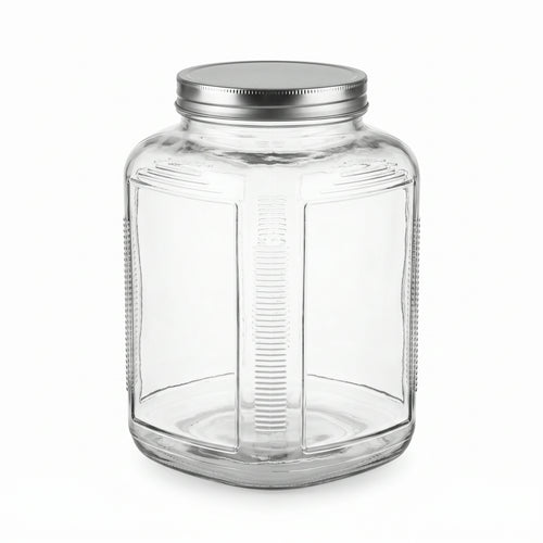 Frasco de vidrio con tapa metálica tipo galón 5.5  lts — producto