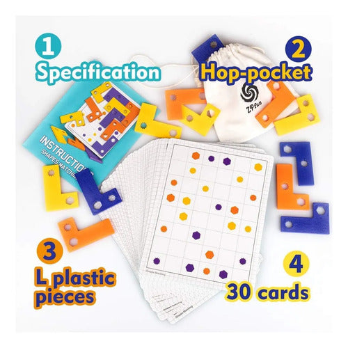 Juego Mesa Didáctico Rompecabezas Tetris Educativo Lógica — producto