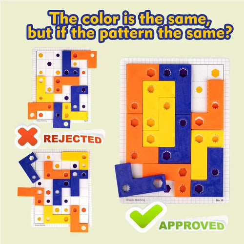 Juego Mesa Didáctico Rompecabezas Tetris Educativo Lógica — producto